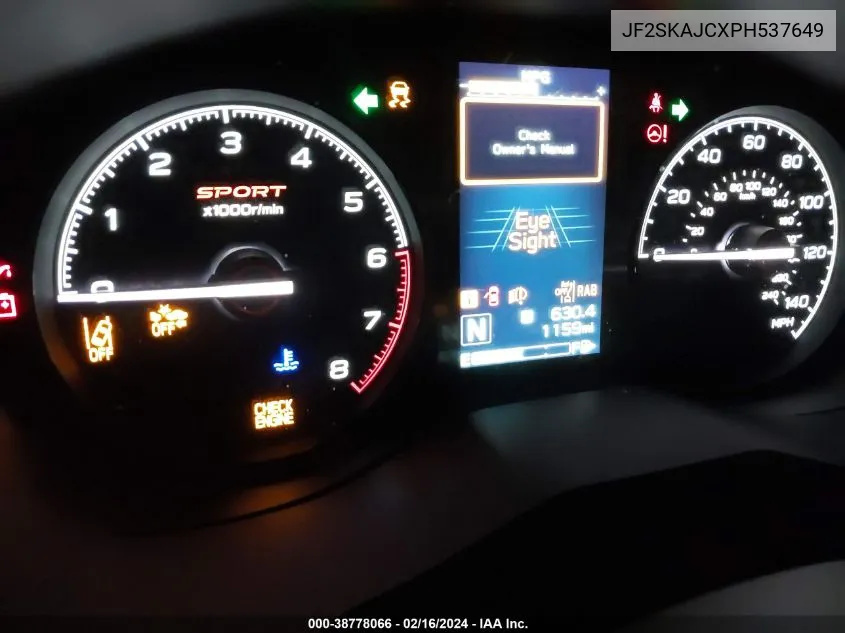 Photo 8 of vehicle VIN JF2SKAJCXPH537649